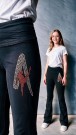 Amaze Danseklubb tights m/ sleng med rhinestone logo  thumbnail