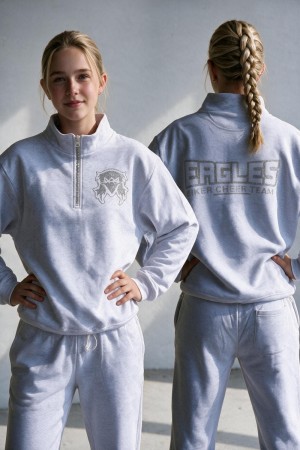 Eagles happy half zip lys grå 