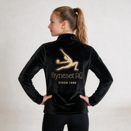Byneset RG velour slimjakke m/rhinestone logo 