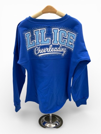 Ice cheerleading blå jersey 