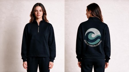 Ocean cheerleading happy halfzip m/glitterlogo  