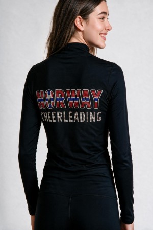 Svart Slimjakke Norway Cheerleading m/ rhinestones