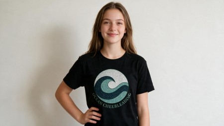 Ocean cheerleading t-skjorte 