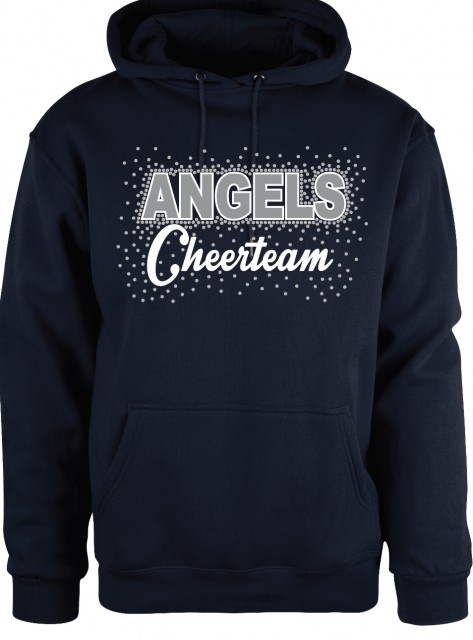 Ørskog Angels navy hettegenser rhinestones