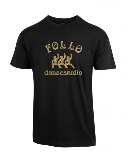 Follo Dansestudio svart t-skjorte bomull