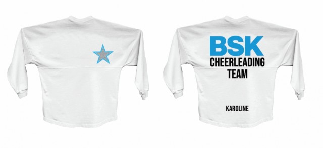 Hvit spirit jersey BSK Cheerleadingteam
