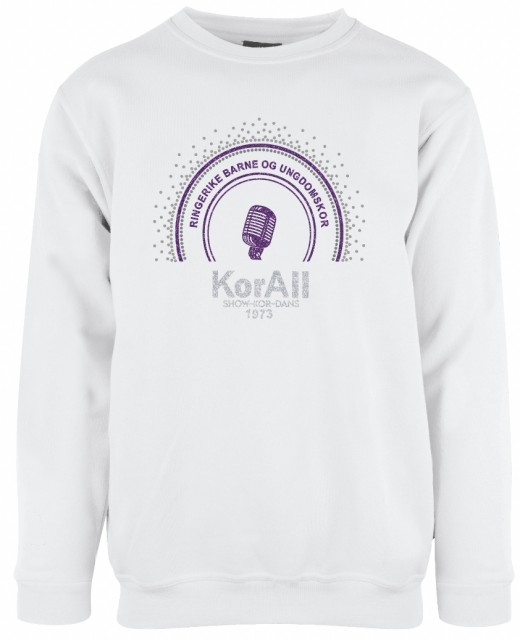 KorALL hvit collegegenser