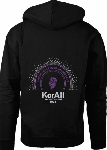 KorALL svart hettejakke