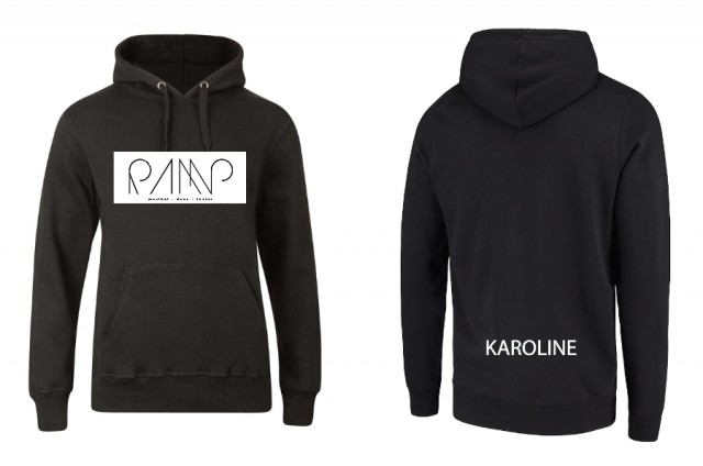 Ramp svart hettegenser