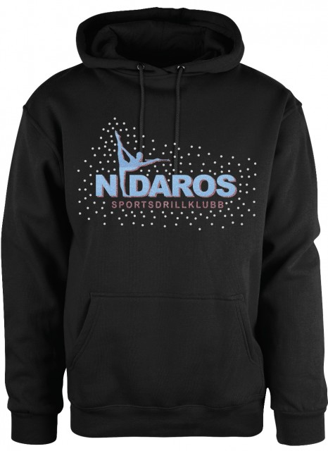 Nidaros sort hettegenser